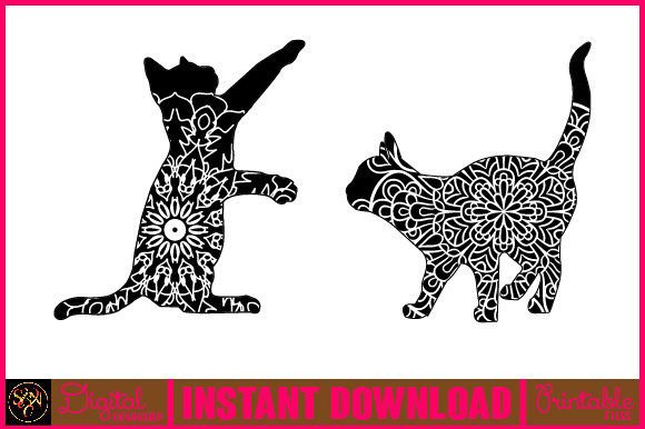 Cat Animal Mandala, Animal Silhouette-2