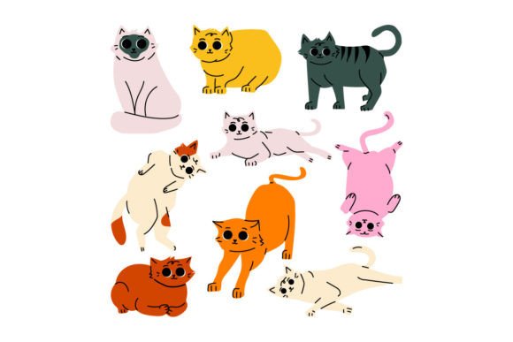 Cat Pet Hand Drawn Illustration
