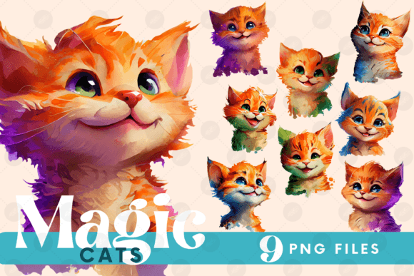 Cute Baby Cat Clipart Kitten Sublimation