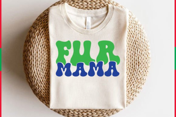 Retro Cat T-shirt Design, FUR Mama