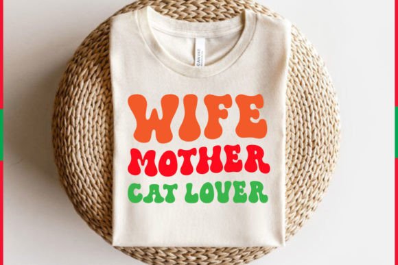 Retro Dog-Cat T-shirt Design, Wife Mot